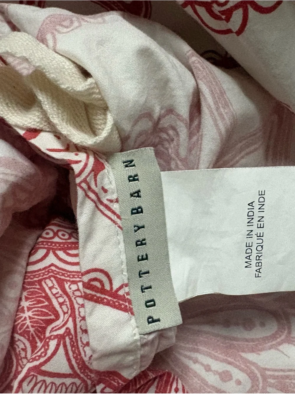 Pottery Barn Red Paisley Medallion Full/Queen Duvet Cover